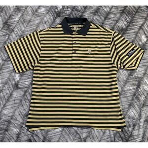 FootJoy Titleist Mens Large Augusta CC Polo Shirt 100% Poly Loose Knit Striped